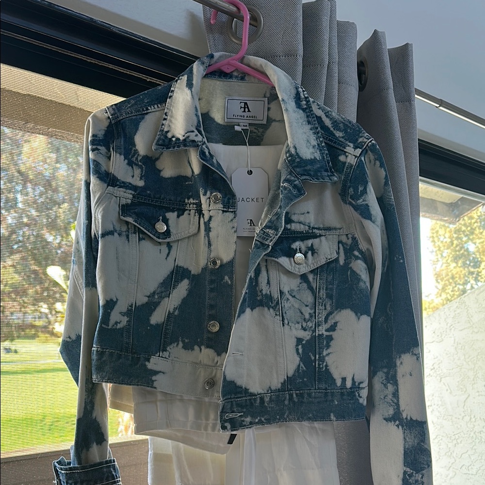 Jean Jacket in Blue and White